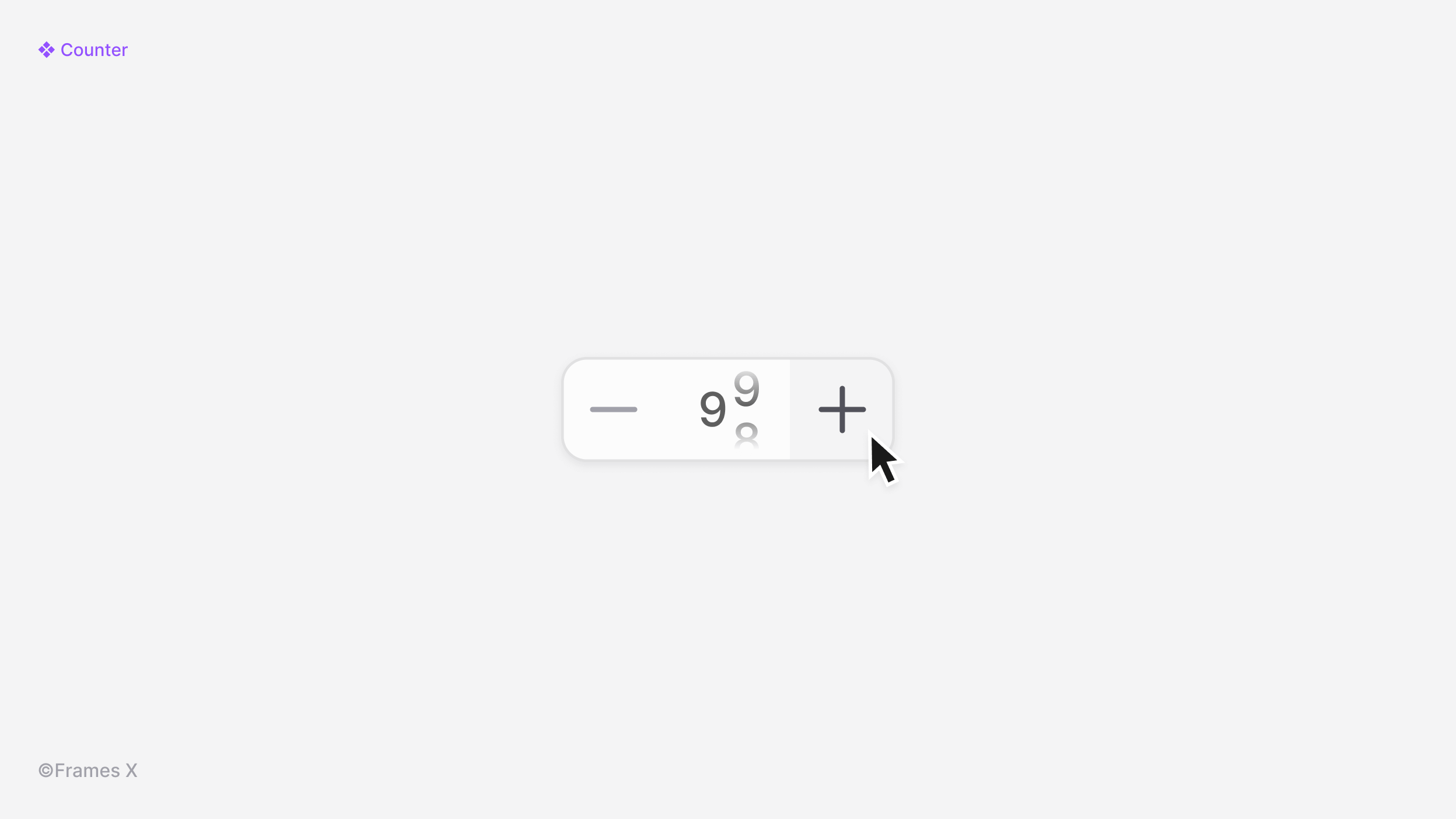 Interactive Counter UI component for Figma